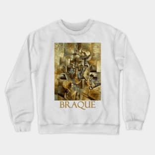 Violin and Candlestick (1910) by Georges Braque Crewneck Sweatshirt